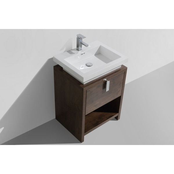 KubeBath L600 Levi 24 Inch Modern Bathroom Vanity w/ Cubby Hole