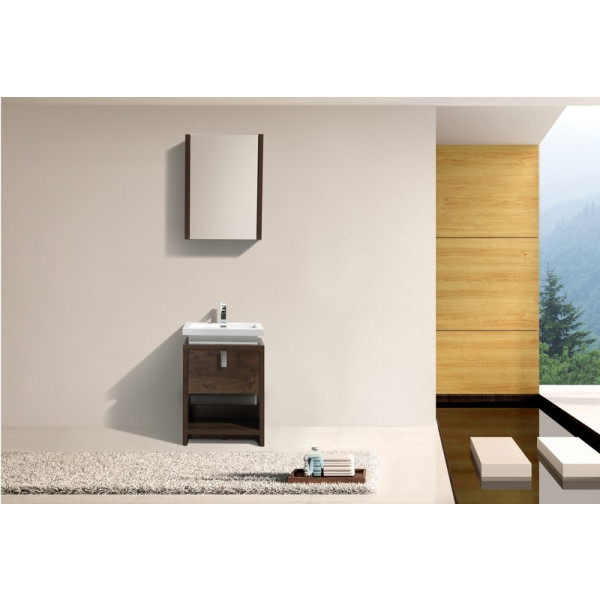 KubeBath L600 Levi 24 Inch Modern Bathroom Vanity w/ Cubby Hole