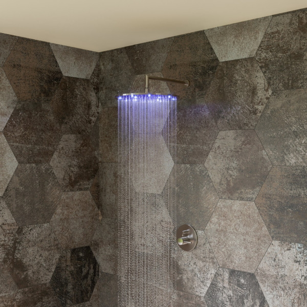 ALFI brand LED16R 16 Inch Round Multi Color LED Rain Shower Head