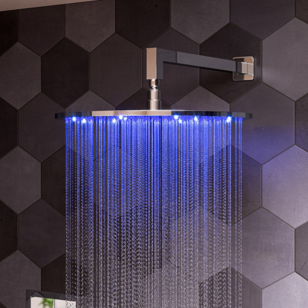 ALFI brand LED16R 16 Inch Round Multi Color LED Rain Shower Head