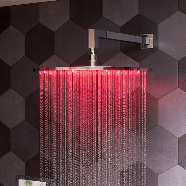 ALFI brand LED16R 16 Inch Round Multi Color LED Rain Shower Head