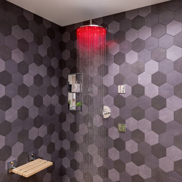 ALFI brand LED16R 16 Inch Round Multi Color LED Rain Shower Head
