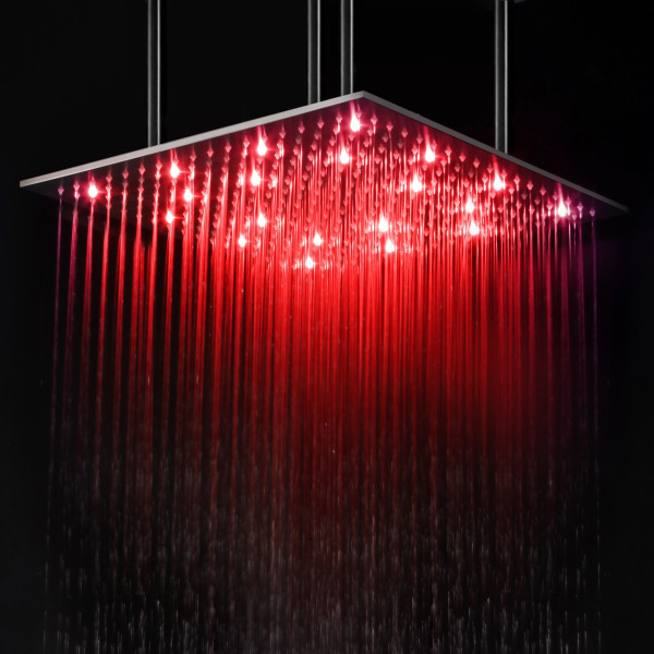 ALFI brand LED24S 24 Inch Square Multi Color LED Rain Shower Head