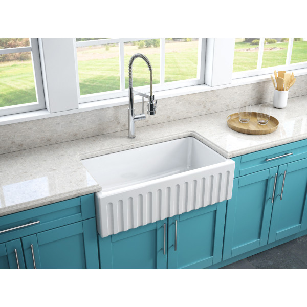   Latoscana LFS3018W LaToscana 30 Inch Reversible Fireclay Sink
