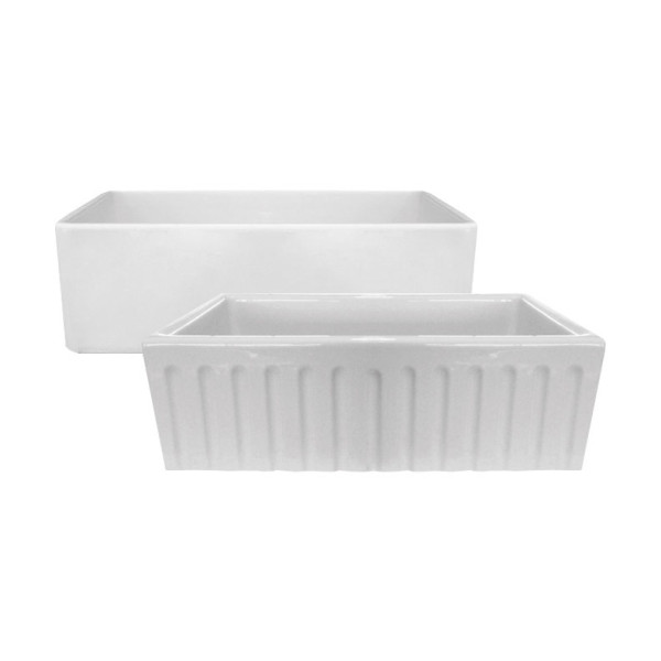   Latoscana LFS3318W LaToscana 33 Inch Reversible Fireclay Sink