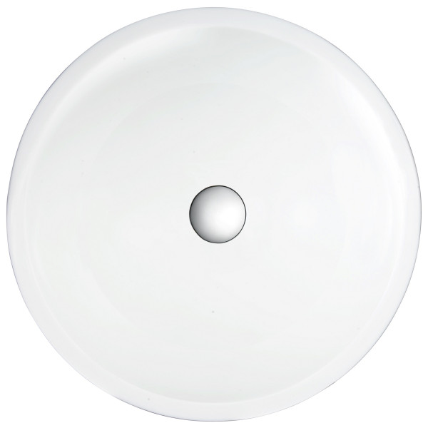 ANZZI LS-AZ032 Egret Series Round Glass Bathroom Vessel Sink In White