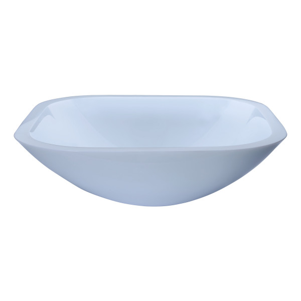 ANZZI LS-AZ034 Egret Series Round Glass Bathroom Vessel Sink In White