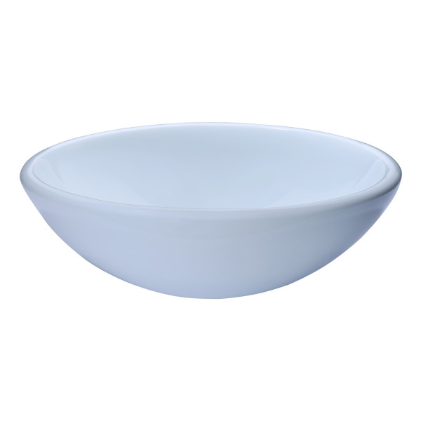 ANZZI LS-AZ036 Egret Series Square Glass Bathroom Vessel Sink In White