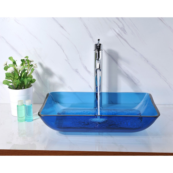 ANZZI LS-AZ044 Harmony Series Deco-Glass Vessel Sink In Cloud Blue