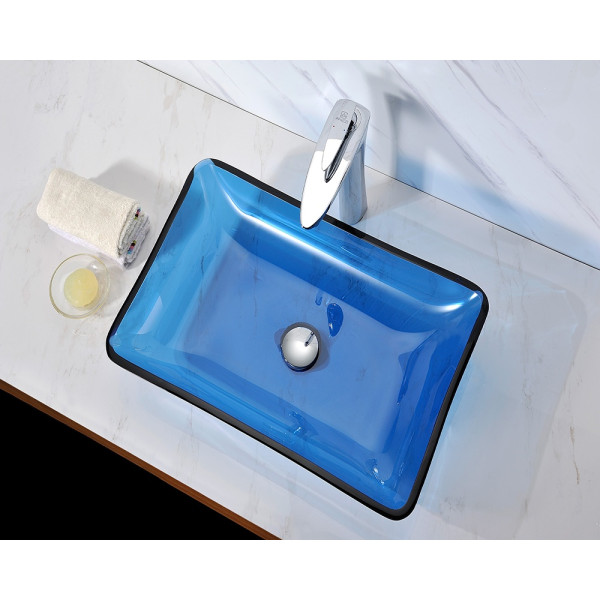 ANZZI LS-AZ044 Harmony Series Deco-Glass Vessel Sink In Cloud Blue