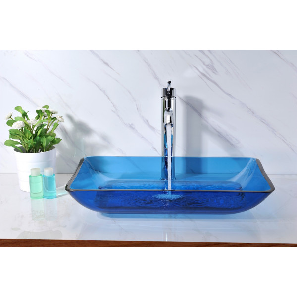 ANZZI LS-AZ044 Harmony Series Deco-Glass Vessel Sink In Cloud Blue