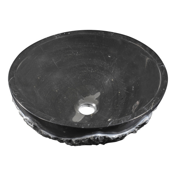ANZZI LS-AZ136 Dragons Crest Modern Vessel Sink In Polished Black Jade