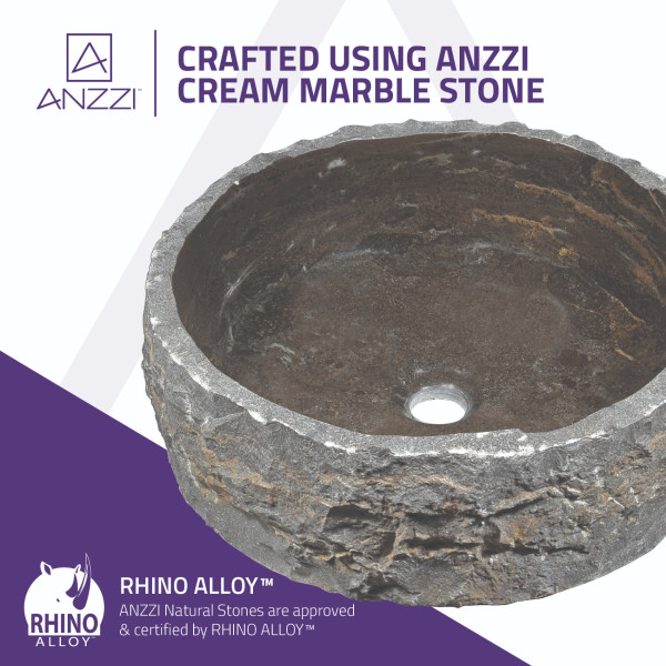 ANZZI LS-AZ152 Umbral Crown Natural Stone Vessel Sink In Blue Stone
