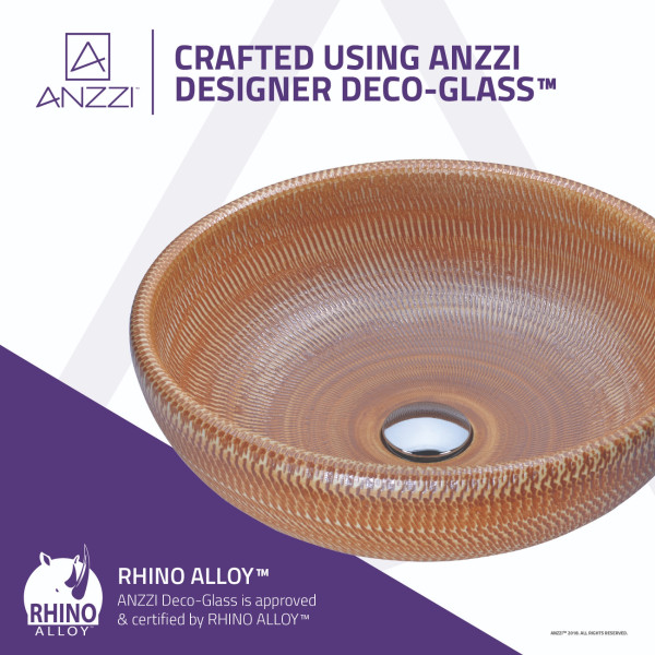 ANZZI LS-AZ183 Earthen Series Deco-Glass Vessel Sink In Creamy Beige