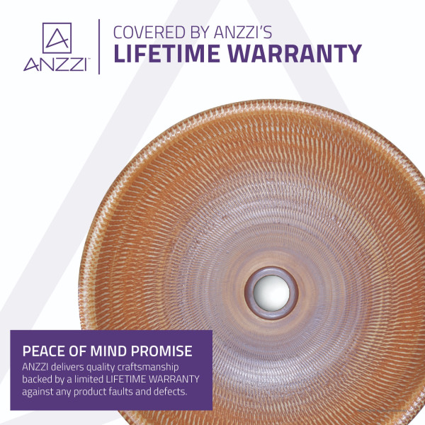 ANZZI LS-AZ183 Earthen Series Deco-Glass Vessel Sink In Creamy Beige