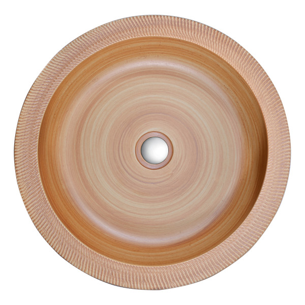 ANZZI LS-AZ189 Regalia Series Deco-Glass Vessel Sink In Styled Chestnut