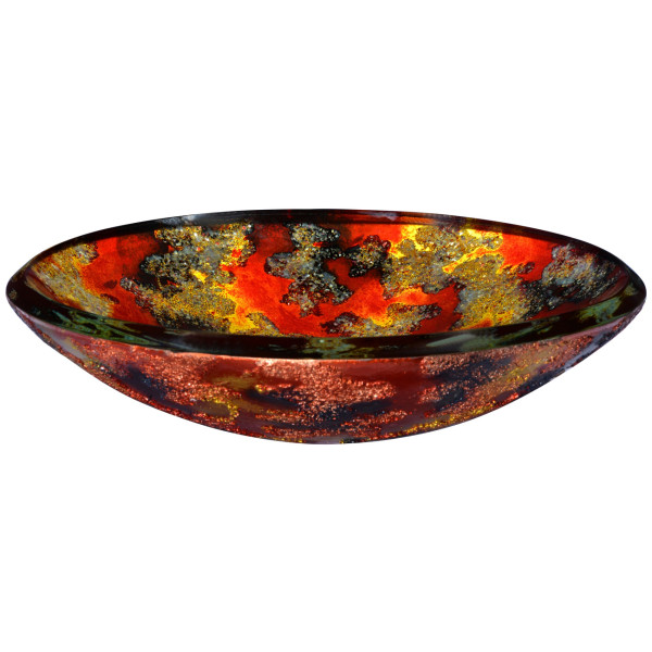 ANZZI LS-AZ219 Chrona Series Deco-Glass Vessel Sink In Hardened Magma
