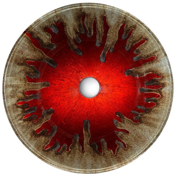 ANZZI LS-AZ221 Chrona Series Tempered Deco-Glass Vessel Sink In Coronal Red