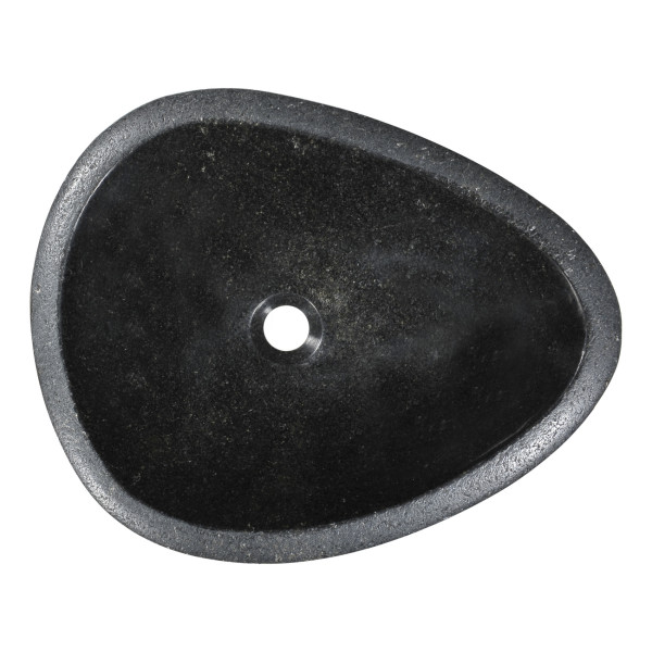 ANZZI LS-AZ227 Opal Peak Tempered Deco-Glass Vessel Sink In Desert Black
