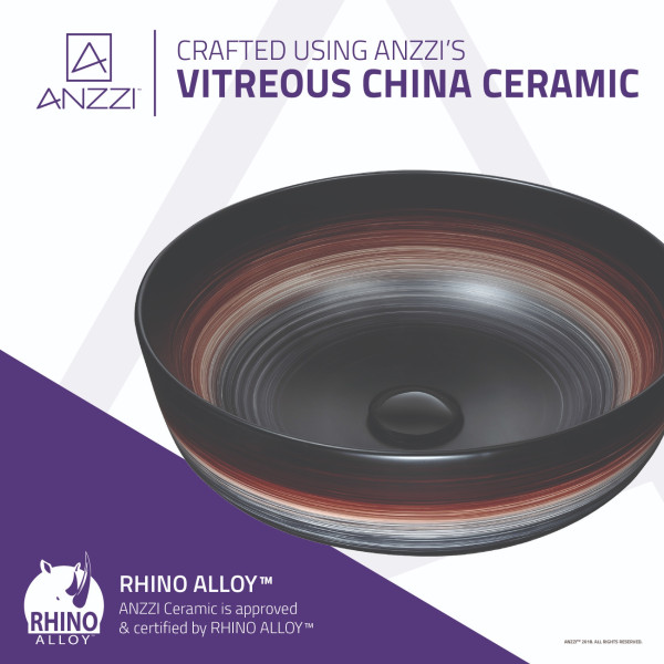 ANZZI LS-AZ230 Astral Crown Series Ceramic Vessel Sink In Astral Blur Finish