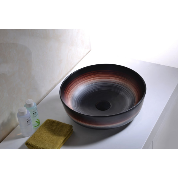 ANZZI LS-AZ230 Astral Crown Series Ceramic Vessel Sink In Astral Blur Finish