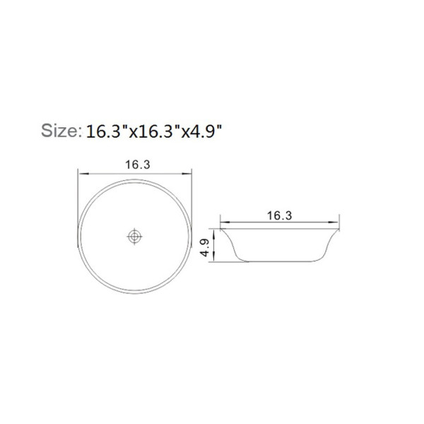 ANZZI LS-AZ232 Diamond Back Crown Ceramic VesselSink In Diamond Back Finish
