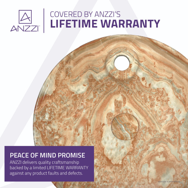 ANZZI LS-AZ234 Marbled Series Ceramic Vessel Sink In Marbled Sands Finish