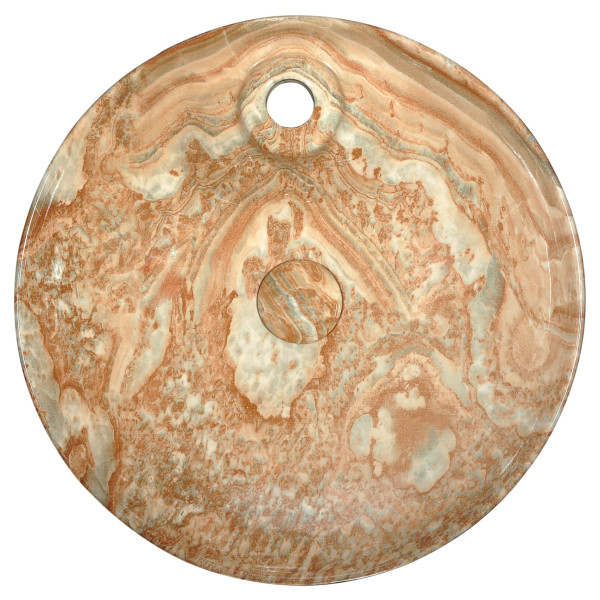ANZZI LS-AZ234 Marbled Series Ceramic Vessel Sink In Marbled Sands Finish