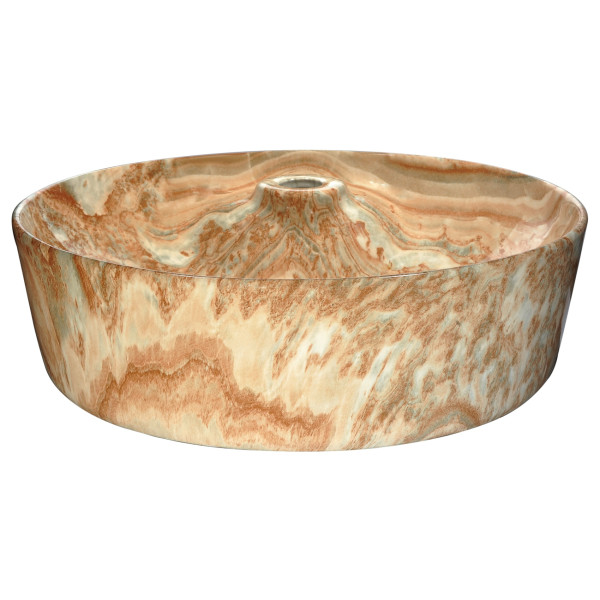 ANZZI LS-AZ234 Marbled Series Ceramic Vessel Sink In Marbled Sands Finish
