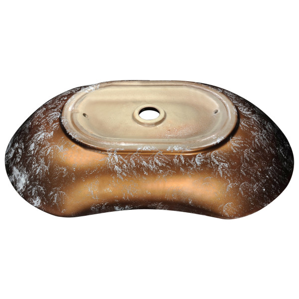 ANZZI LS-AZ238 Apollo Snow Ceramic Vessel Sink In Apollo Snow Finish