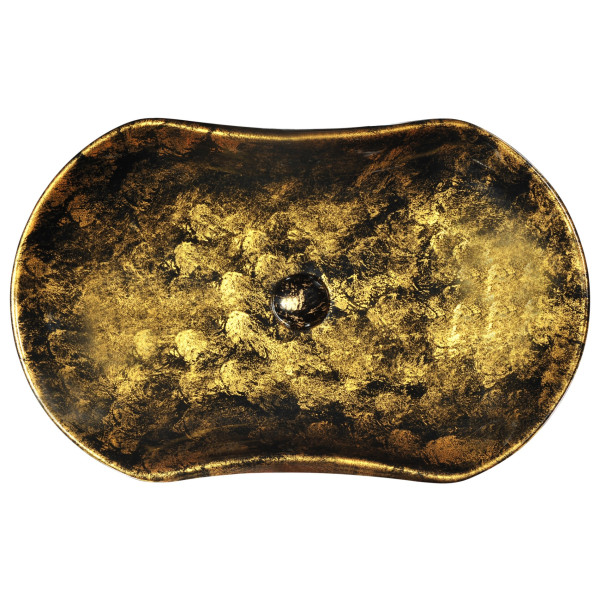 ANZZI LS-AZ239 Apollo Gold Ceramic Vessel Sink In Apollo Gold Finish