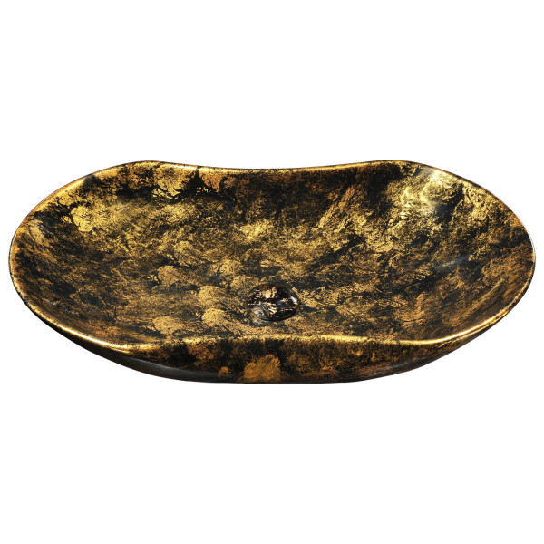 ANZZI LS-AZ239 Apollo Gold Ceramic Vessel Sink In Apollo Gold Finish
