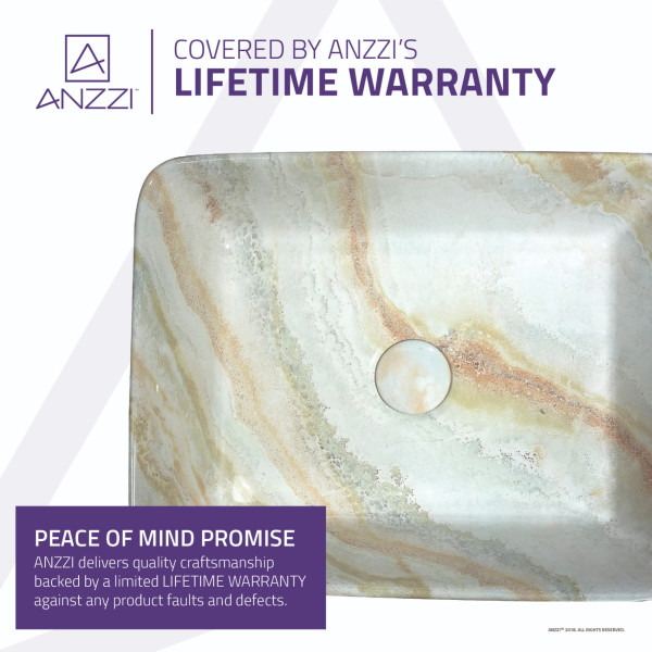 ANZZI LS-AZ241 Marbled Series Ceramic Vessel Sink In Marbled Earth Finish