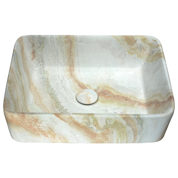 ANZZI LS-AZ241 Marbled Series Ceramic Vessel Sink In Marbled Earth Finish