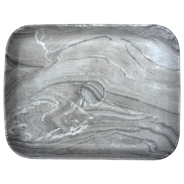 ANZZI LS-AZ242 Marbled Series Ceramic Vessel Sink In Marbled Ash Finish