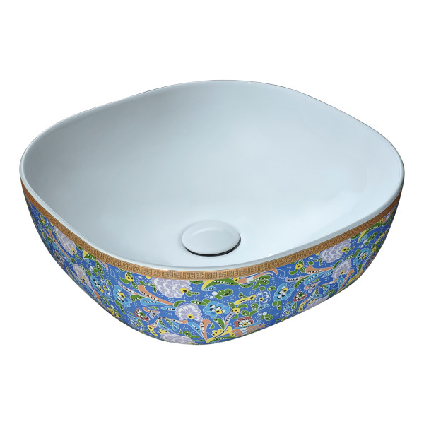 ANZZI LS-AZ244 Byzantian Ceramic Vessel Sink In Byzantine Mosaic Finish