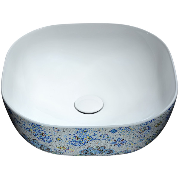 ANZZI LS-AZ245 Byzantian Ceramic Vessel Sink In Byzantine Mosaic Finish