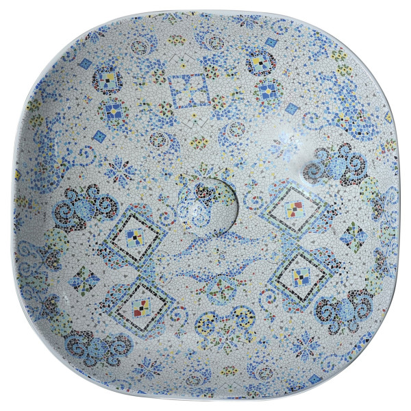 ANZZI LS-AZ246 Byzantian Ceramic Vessel Sink In Byzantine Mosaic Finish