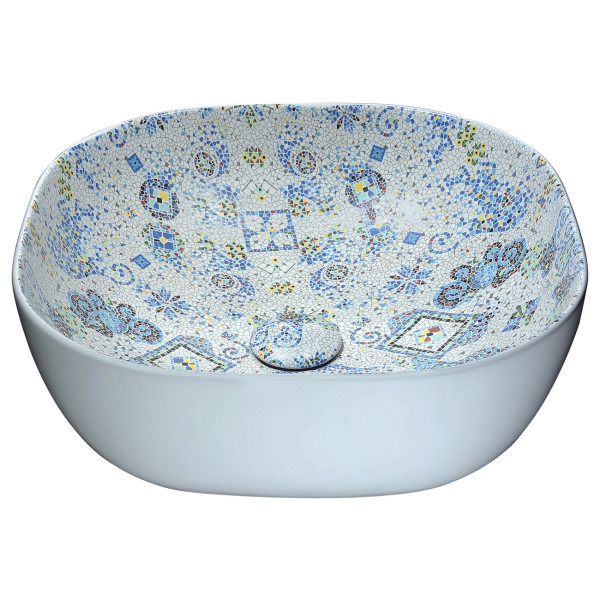 ANZZI LS-AZ246 Byzantian Ceramic Vessel Sink In Byzantine Mosaic Finish