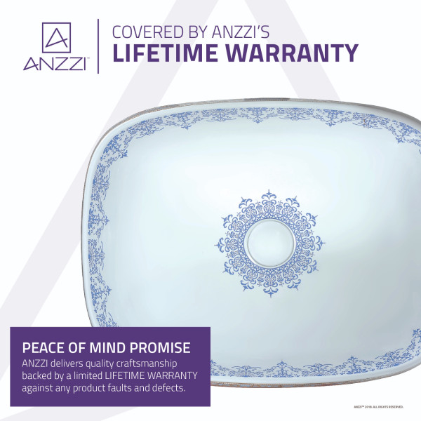 ANZZI LS-AZ247 Byzantian Ceramic Vessel Sink In Byzantine Mosaic Finish