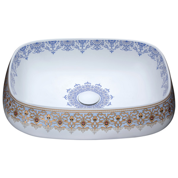 ANZZI LS-AZ247 Byzantian Ceramic Vessel Sink In Byzantine Mosaic Finish