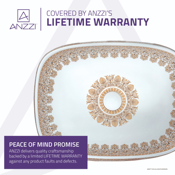 ANZZI LS-AZ248 Byzantian Ceramic Vessel Sink In Byzantine Mosaic Finish