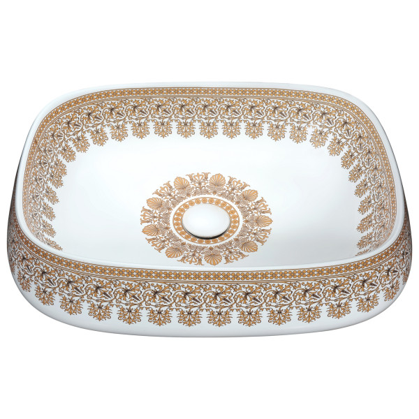 ANZZI LS-AZ248 Byzantian Ceramic Vessel Sink In Byzantine Mosaic Finish