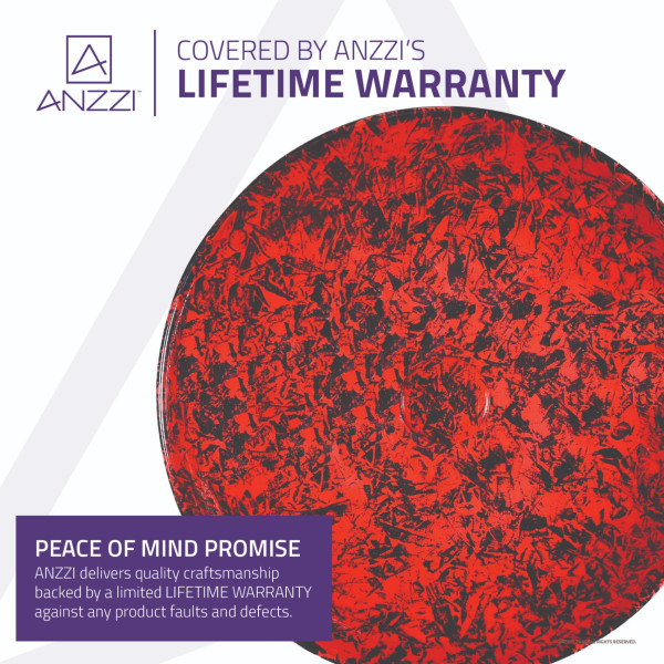 ANZZI LS-AZ252 Marbled Series Ceramic Vessel Sink In Marbled Rose Finish