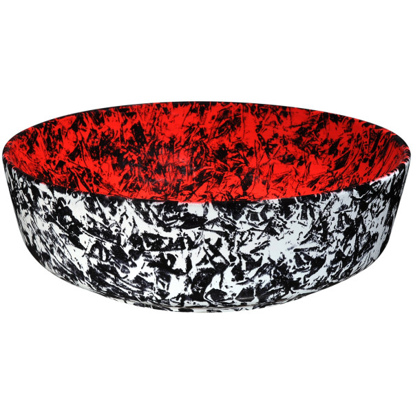 ANZZI LS-AZ252 Marbled Series Ceramic Vessel Sink In Marbled Rose Finish