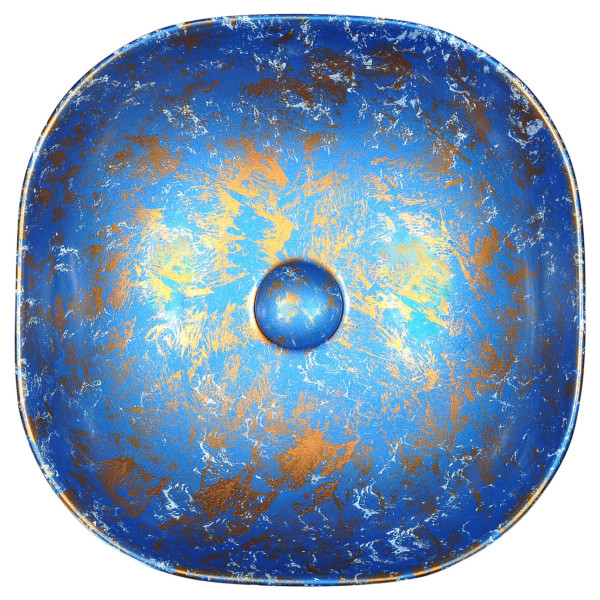 ANZZI LS-AZ253 Marbled Series Ceramic Vessel Sink In Marbled Tulip Finish