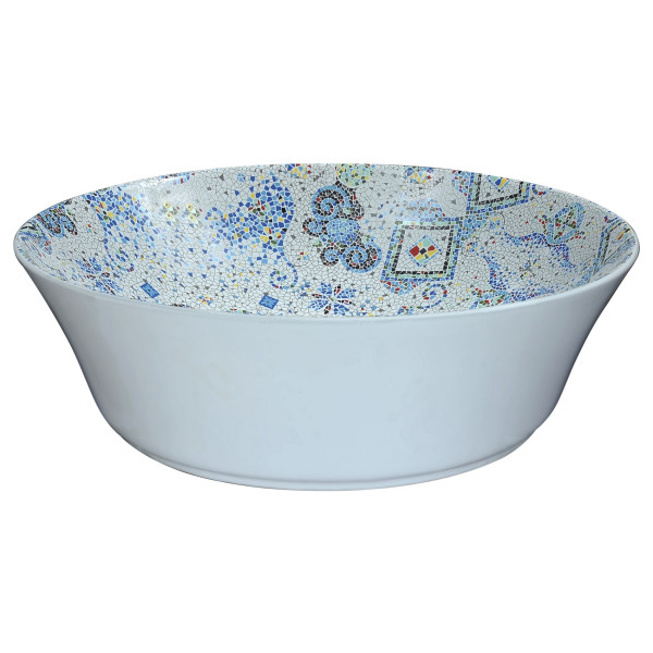 ANZZI LS-AZ260 Byzantian Series Ceramic Vessel Sink In Mosaic White