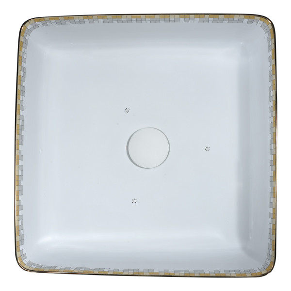 ANZZI LS-AZ265 Byzantian Series Ceramic Vessel Sink In Mosaic Gold