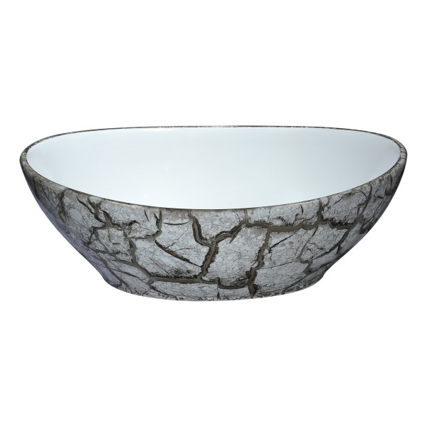 ANZZI LS-AZ272 Sona Series Vitreous China Ceramic Vessel Sink In Grey