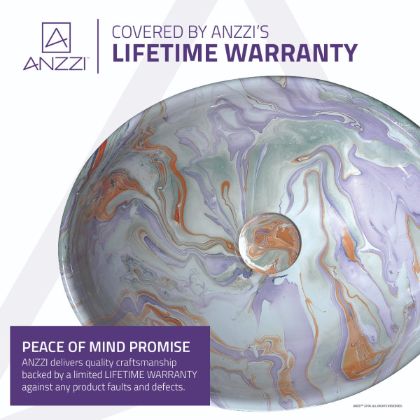 ANZZI LS-AZ274 Sona Vitreous China Ceramic Vessel Sink In Marbled Adobe